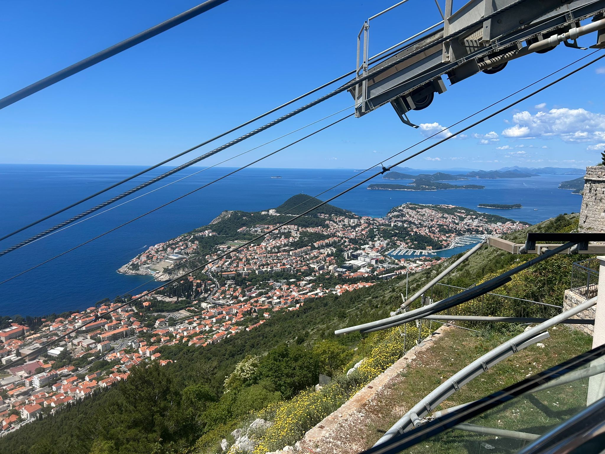 A view from a Dubrovnik cable car